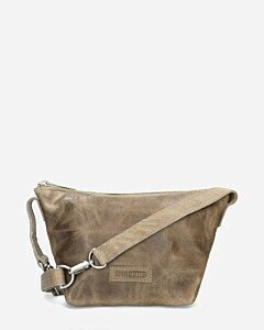Crossbody Bag Natural Dyed Leather Grey