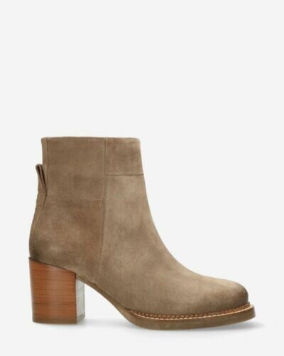 Heeled ankle boot taupe