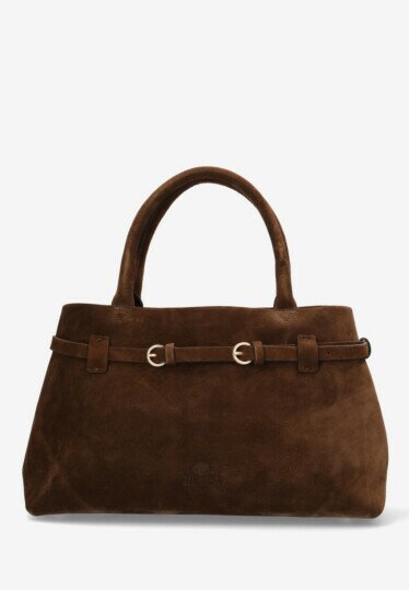 Handbag Mae Suede Dark Brown
