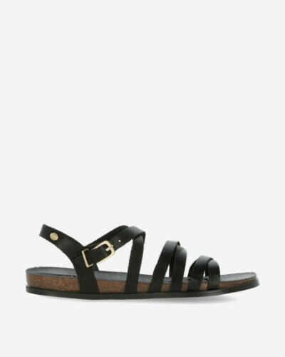 Black sandal with straps