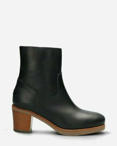 Ankle boot smooth leather dark blue