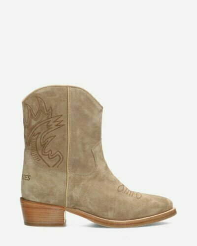 Western ankle boot suede Taupe