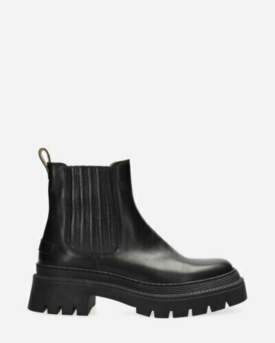 Shabbies Amsterdam Black leather chelsea boot
