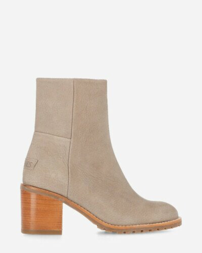 Ankle Boot Brushed Leather Light Taupe