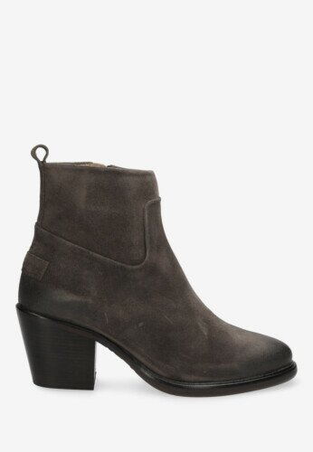 Shabbies Amsterdam suede taupe ankleboot