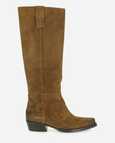 Boot waxed suede warm brown