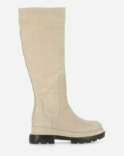 Boot smooth leather light grey