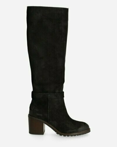 Boot waxed suede black