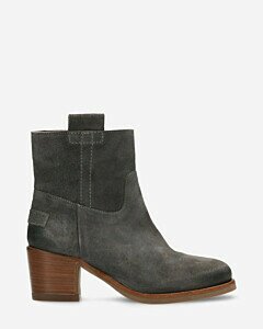 Ankle boot waxed suede grey