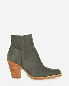 Ankle boot brushed leather grey