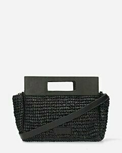Handbag Raffia black