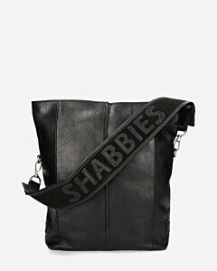 Shoulder Bag Grain Leather Black