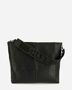 Shoulder Bag Grain Leather Black