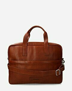 Business bag structure leather cognac