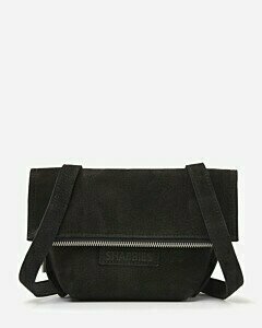 Small shoulderbag hand buffed leather black