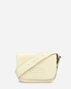 Crossbody bag smooth leather off white